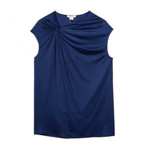HELMUT LANG Sleeveless Knot Top in Dark Lapis Size Small - Picture 1 of 7